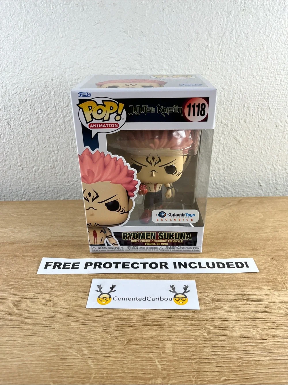 Ryomen Sukuna Funko Pop #1118 Galactic Jujutsu Kaisen Common Vaulted NEAR MINT